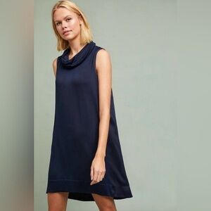 Saturday Sunday by Anthropologie Carly Cowl sleeveless dress in navy XS